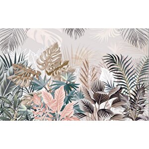 Çiçek Temalı 3d Dekoratif Tekstil Kumaş Duvar Kağıdı 190x120 cm