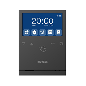Multitek Ip İnterkom Linux Lim-43 Kolay Kullanımlı 4.3" Ekran Daire Monitörü Siyah Kasa 9g 06 05 0002