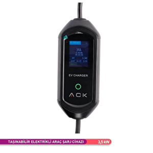 Ack Taşınabilir Elektrikli Araç Şarj Cihaz 16a 3,5 Kw Ae01-02021