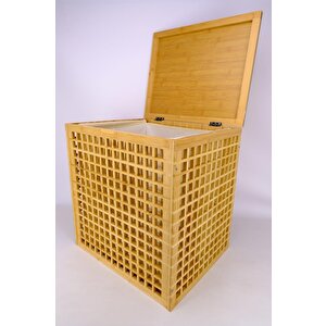Bambu Kirli Çamaşır Sepeti Dikdörtgen Kahverengi – B9190 C1-1-100