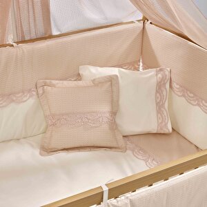 Mondo Sallanır Ahşap Anne Yanı Beşik 60x120 cm (naturel-pembe)