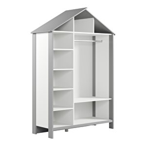 Cozy Gri Çocuk Odası Üç Kapılı Dolap Gri