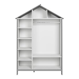 Cozy Gri Çocuk Odası Üç Kapılı Dolap Gri