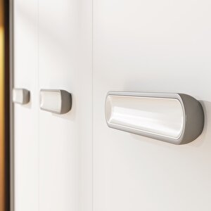Cozy Gri Çocuk Odası Üç Kapılı Dolap