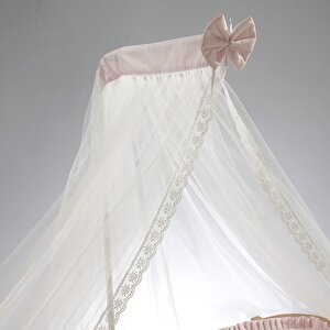 Bambino Sallanır Ahşap Anne Yanı Beşik 70x110 cm (naturel-pembe)