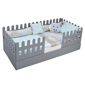 Soft Montessori Uyku Seti Yatak Örtüsü 100x200 Cm Soft Mavi
