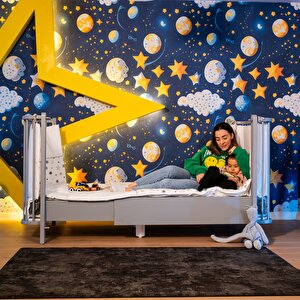 Bambino Büyüyen Beşik 80x130 Cm Karyola 80x180 Cm (gri-kuzu)