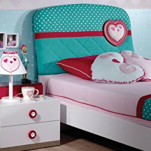 Love Çocuk Odası Tek Kişilik Yatak Örtüsü - 150x220 Cm Turkuaz
