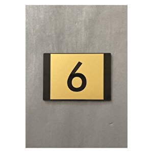 Minimal Gold Tasarım Apartman Kapı Numarası