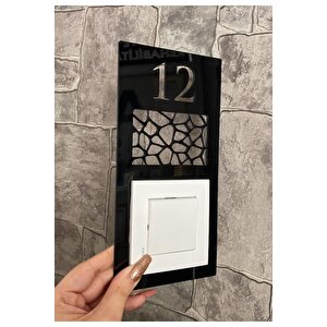 10 ADET Dekoratif Daire Kapı Numarası Zil Priz Çerçevesi