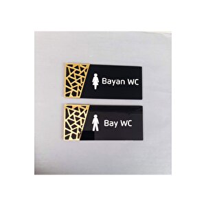 Black Gold Pattern Seri Wc Yönlendirme Seti