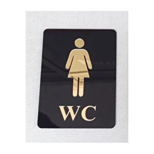 Dekoratif Modern Wc Yönlendirme Tabelası - Kadın