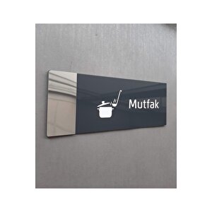 Aynalı Klasik Seri Mutfak Kapı Isimliği