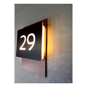 Işıklı Otel Numarası Wooden Serisi