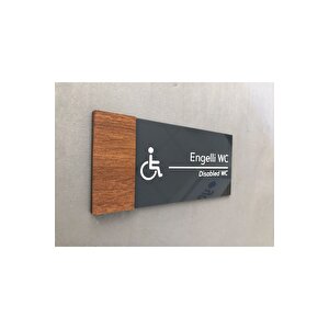 Wooden Serisi Engelli Wc Yönlendirme Levhası