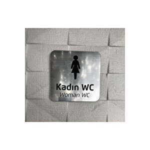 Metallice Silver Seri Kadın Wc Yönlendirme Tabelası