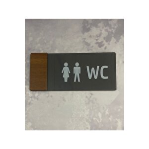 Wooden Serisi Wc Yönlendirme Tabelası