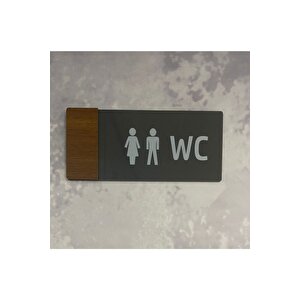 Wooden Serisi Wc Yönlendirme Tabelası