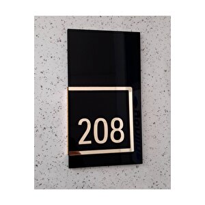 Glossy Black Serisi Kapı Numarası