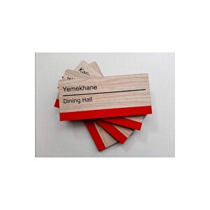 Dekoratif Ahşap Kapı Tabelası