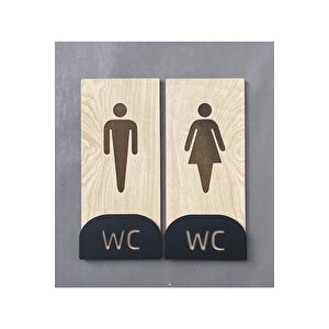 Meşe Serisi Natural Dikey Wc Yönlendirme Seti