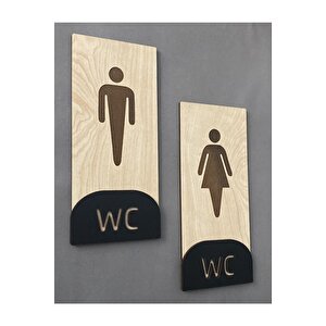 Meşe Serisi Natural Dikey Wc Yönlendirme Seti