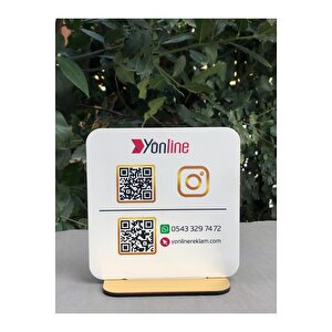 Restoran & Cafe & Barlara Standlı Pleksi Qr Kod Menü