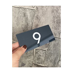 Minimal Parlak Antrasit Kapı Numarası