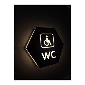 Honeycomb Serisi Işıklı Engelli Wc Yönlendirme Tabelası