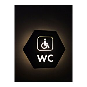 Honeycomb Serisi Işıklı Engelli Wc Yönlendirme Tabelası