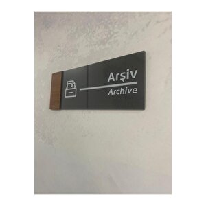Wooden Serisi (arşiv) Ofis Kapı Isimliği Yönlendirme Tabelası