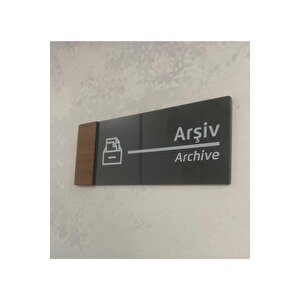 Wooden Serisi (arşiv) Ofis Kapı Isimliği Yönlendirme Tabelası