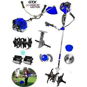 Cstrrex 5,9 Hp Motorlu Yan Tipi 4x4 Ot Çim Çalı Biçme Tırpanı + Toprak Eşeleme Aparatı + Akrobat Çapa Aparatı