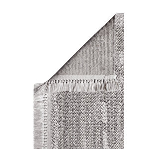 Konfor Bastia 1277 Krem Gri Yumuşak Örgü Modern Dokuma Bukle Halı