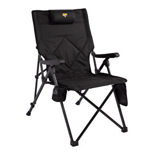 Comfort 3 Kademeli Katlanabilir Kamp Sandalyesi - Siyah