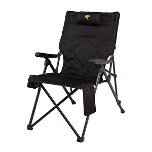 Comfort 3 Kademeli Katlanabilir Kamp Sandalyesi - Siyah