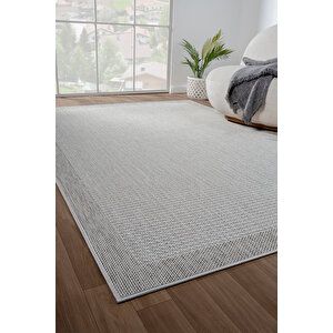 Konfor Sisalux 3093 Krem Jüt Tabanlı Modern Dokuma Kilim Sisal Hasır Halı 200x300 cm