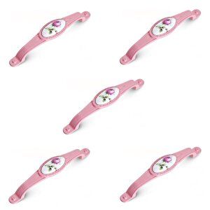 5 Adet Tomurcuk Porselen Mobilya Dolap Kulp 128 Mm Pembe Gül Pembe