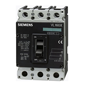 3vl1706-1dd33-0aa0 3x63a 55ka Kompakt Şalter Siemens
