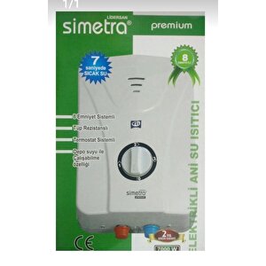 Simetra Premium Elektrikli Şofben  Sıgorta Ve Kutusu Dahıl Paket