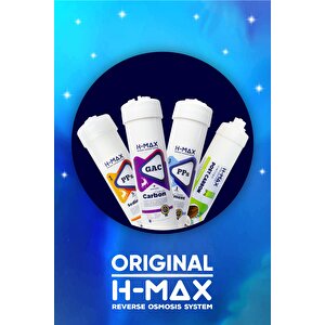 H-max 80 Gpd Hmax Membranlı Kapalı Kasa Su Arıtma Cihazı 6'lı Filtre Seti - 0058