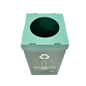 Geri Dönüşüm Kutusu - Sıfır Atık Kutusu Yeşil (cam)