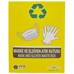 Geri Dönüşüm Kutusu - Sıfır Atık Kutusu Eldiven Ve Maske