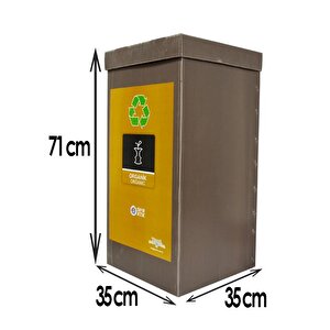 4lü Geri Dönüşüm Kutusu Ve Organik Atık Kutusu Set