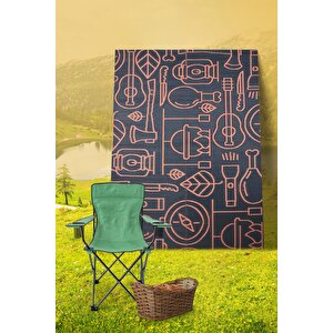 Savana 8810 Plaj Kamp Piknik Bahçe Halısı Balkon Teras Hasır Mat Savan Halı 150x210 cm