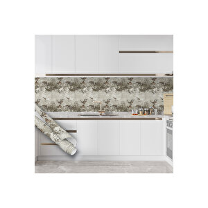 Eskitme Sıva Görünümlü Yapışkanlı Folyo, Dekoratif Su Geçirmez Kaplama Kağıdı 0602 45x1500 cm 