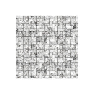 Gri Tuğla Desenli Yapışkanlı Folyo, Masa Dolap Raf Tezgah Arası Kaplama Folyosu 0348 90x1500 cm