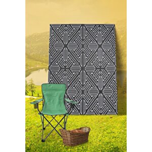 Savana 8814 Plaj Kamp Piknik Bahçe Halısı Balkon Teras Hasır Mat Savan Halı 150x210 cm
