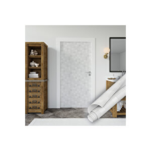 Beyaz Mozaik Taş Desenli Yapışkanlı Folyo Dolap, Tezgaharası Ve Mobilya Kaplama Kağıdı 0340