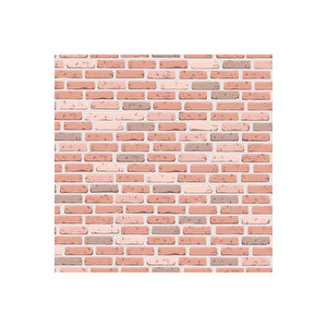 Pembe Tuğla Desenli Yapışkanlı Folyo, Mutfak Dolap, Tezgah Arası Ve Mobilya Kaplama 1423 90x500 cm 